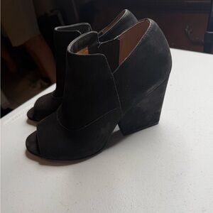 Naturalizer Black Peep Toe Booties